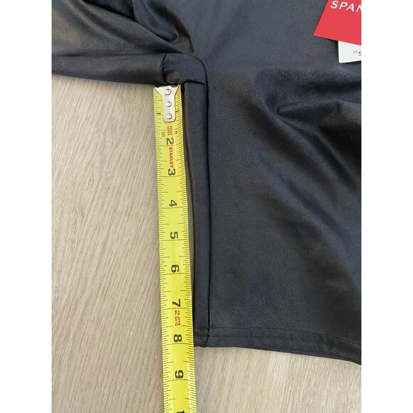 NWT Spanx Faux Leather Biker Shorts Black Women's Size XS - Picture 12 of 12